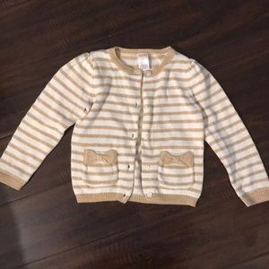 White and gold cardigan Gymboree